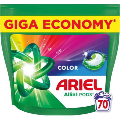 Капсули для прання Ariel Pods All-in-1 Color для кольорової білизни, 70 шт